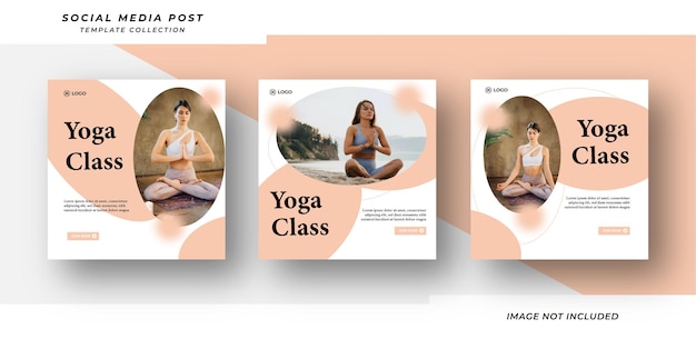 Plantilla de diseño de meditación y atención plena de clase de yoga