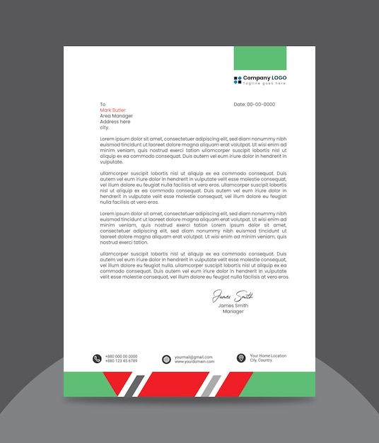 Plantilla de diseño de membrete a4 totalmente editable de empresa creativa corporativa moderna profesional única