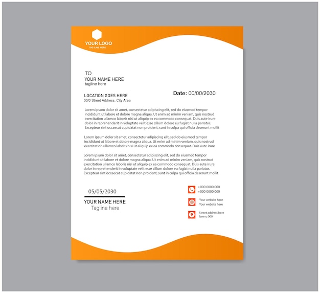 Plantilla de diseño de membrete corporativo moderno