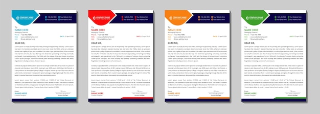Plantilla de diseño de membrete corporativo profesional