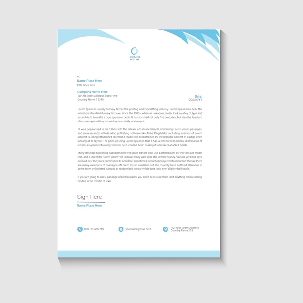plantilla de diseño de membrete corporativo