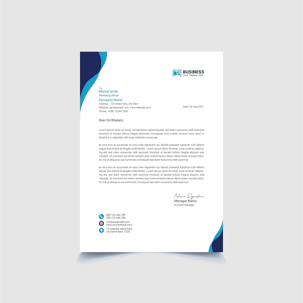 plantilla de diseño de membrete corporativo