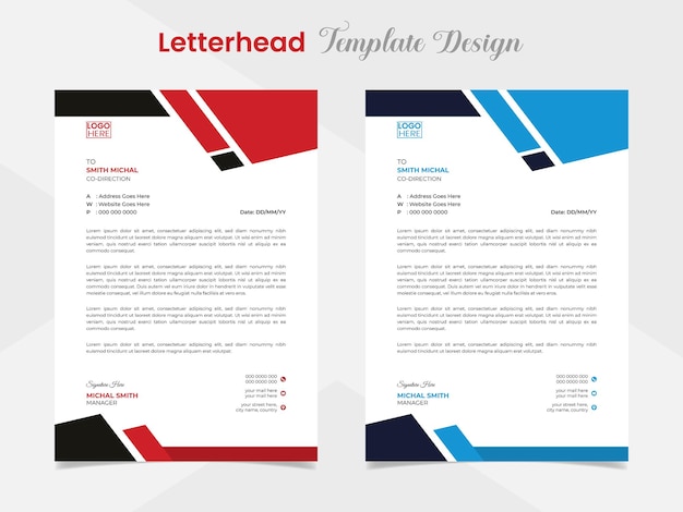 plantilla de diseño de membrete de estilo empresarial corporativo profesional