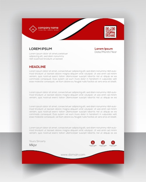 Plantilla de diseño de membrete moderno corporativo con color amarillo azul verde y rojo plantilla de diseño de membrete moderno creativo para su proyecto membrete membrete Diseño de membrete empresarial