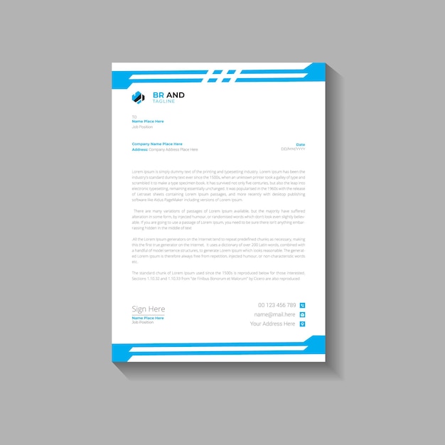 plantilla de diseño de membrete
