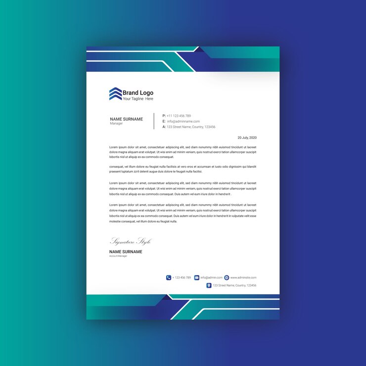 Plantilla de diseño de membrete