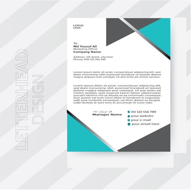 plantilla de diseño de membrete