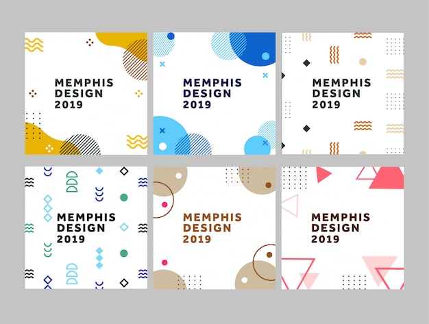 Plantilla de diseño de Memphis