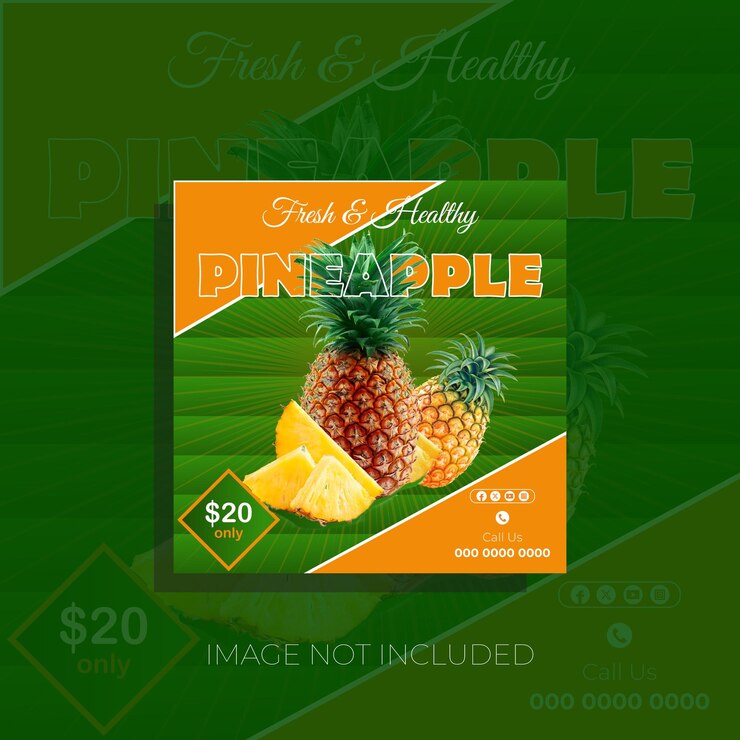 Plantilla de diseño de mensajes de banner de medios sociales de alimentos especiales de vectores