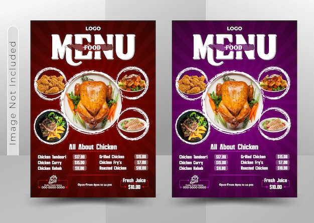 Plantilla de diseño de menú de comida