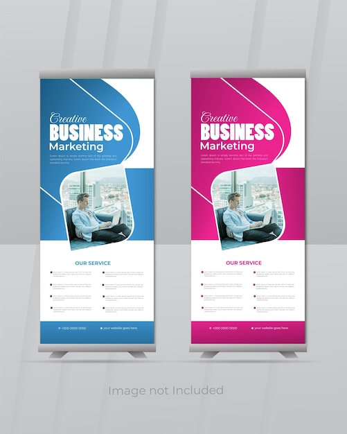 plantilla de diseño de mercadeo de propiedad RollUp