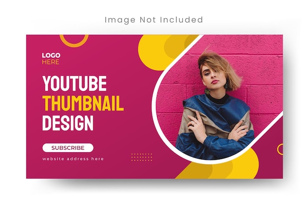 Plantilla de diseño de miniaturas vectoriales de YouTube