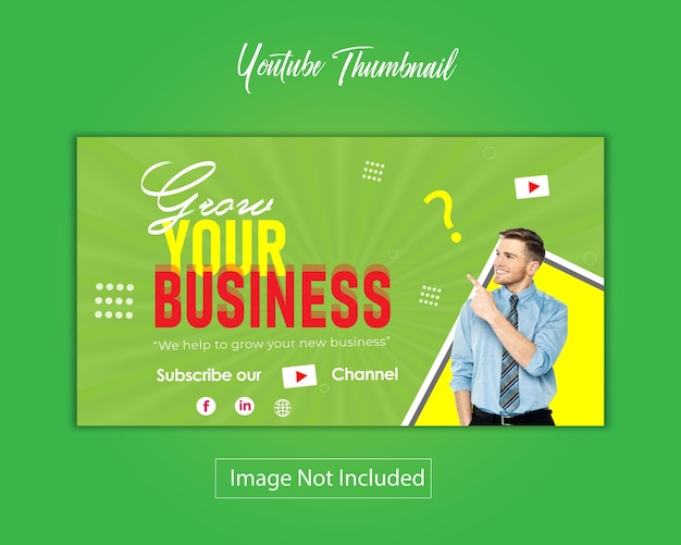 plantilla de diseño de miniaturas de vídeo de negocios de Youtube o plantilla de banner web