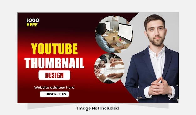 Plantilla de diseño de miniaturas de YouTube para empresas