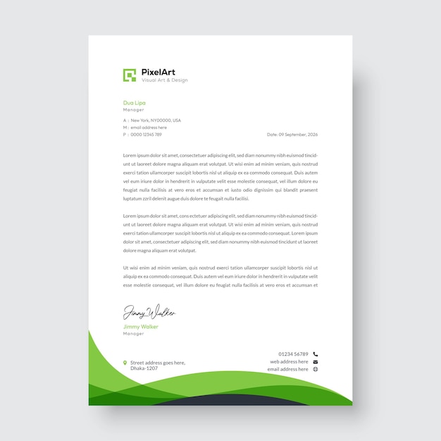 Plantilla de diseño moderno membrete de negocios
