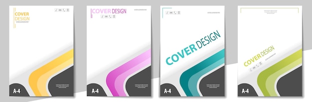 Plantilla de un diseño moderno para la portada de folletos revistas folletos folletos Diseños de moda en el estilo creativo de formato A4