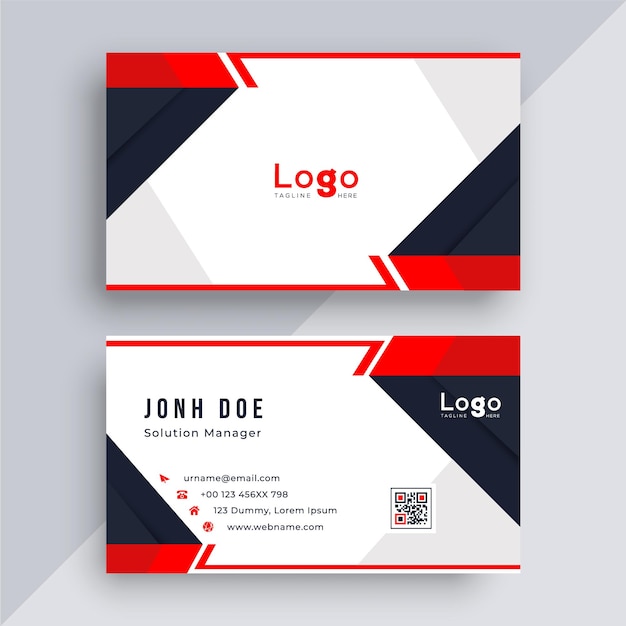 Plantilla de diseño moderno de tarjetas de visita