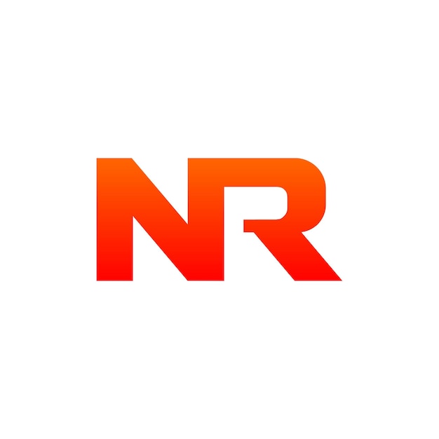 Plantilla de diseño de monograma del logotipo NR