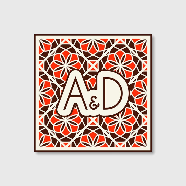 Plantilla de diseño de monograma retro vectorial