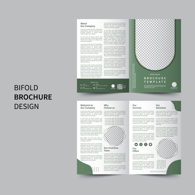 plantilla de diseño multipropósito de folleto doblado vector a4 relación de tamaño de papel