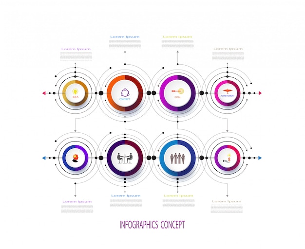 Vector plantilla de diseño de negocios infografía vectorial