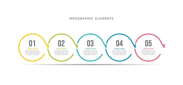 plantilla de diseño de negocios de infografías creativas