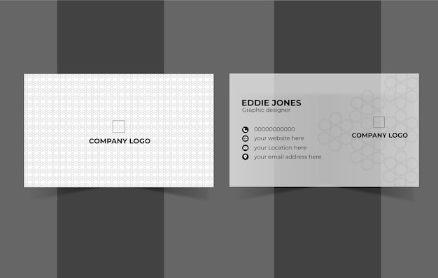 plantilla de diseño negro de tarjeta de visita corporativa