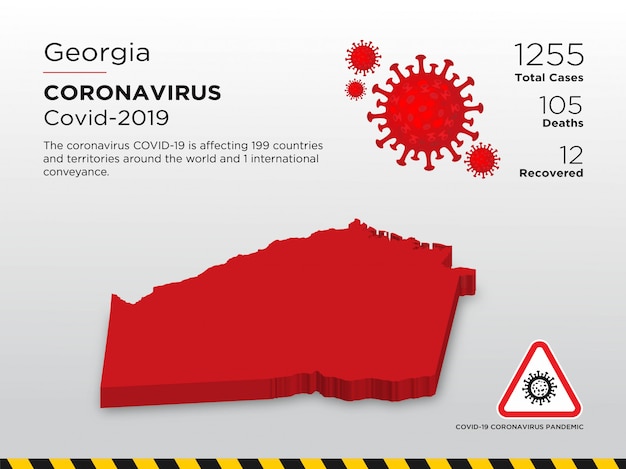 Plantilla de diseño del país afectado de la enfermedad por coronavirus