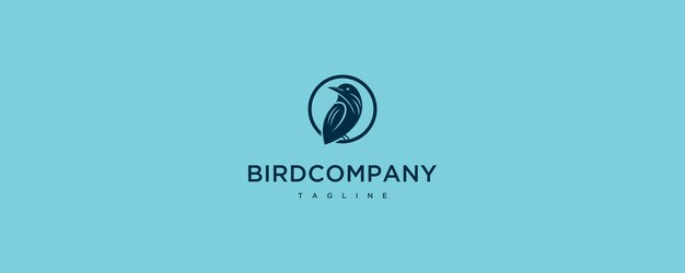 La plantilla de diseño de pájaros Kingfisher Diseño lineal de animales impresionante