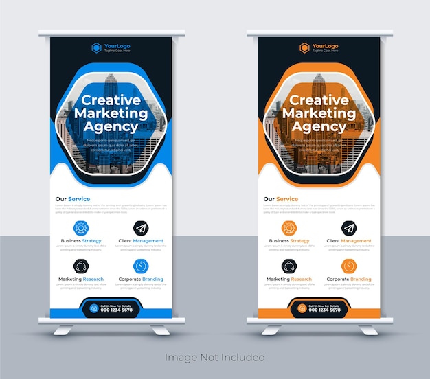 plantilla de diseño de pancartas para agencias de marketing creativas