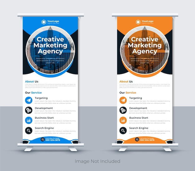 Plantilla de diseño de pancartas para agencias de marketing creativas