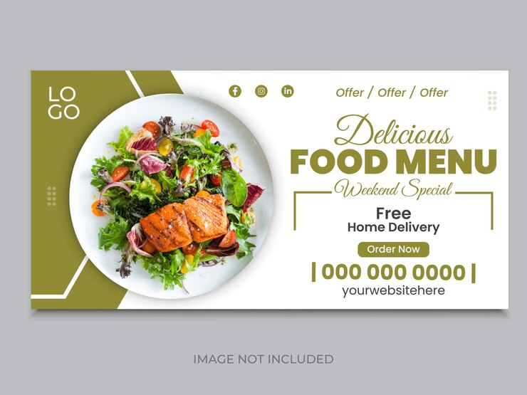 plantilla de diseño de pancartas de alimentos profesionales