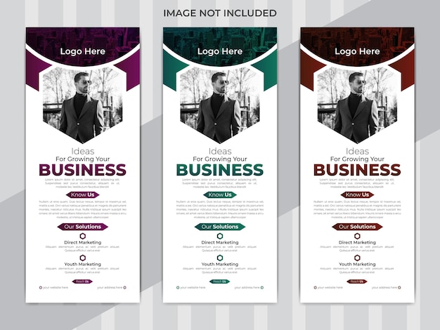 Plantilla de diseño de pancartas corporativas creativas para negocios