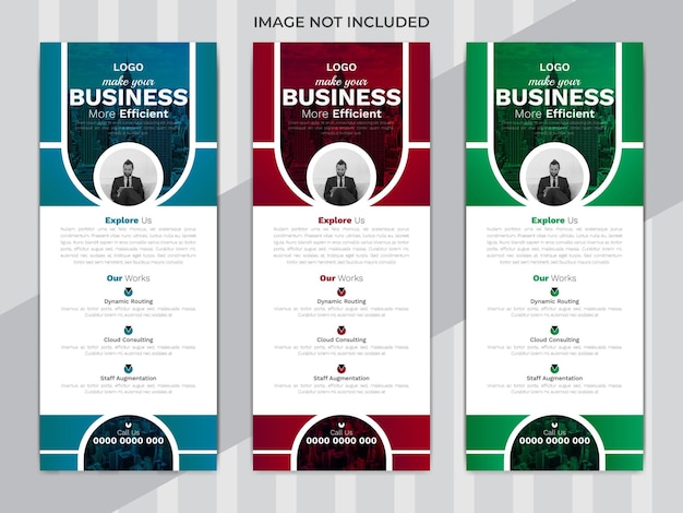 Plantilla de diseño de pancartas corporativas creativas para negocios