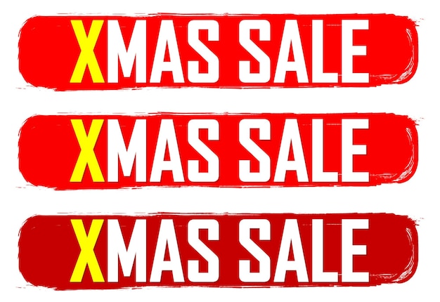 Plantilla de diseño de pancartas de venta de Navidad Establezca etiquetas de descuento de Navidad