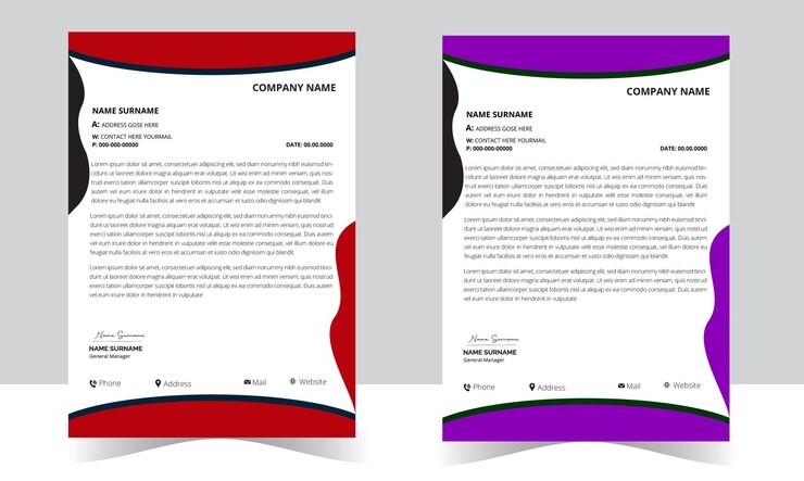 Plantilla de diseño de papel de carta corporativo