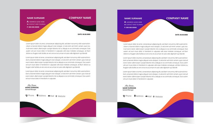 Plantilla de diseño de papel de carta corporativo