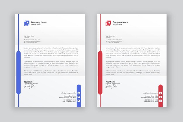 plantilla de diseño de papel de carta corporativo