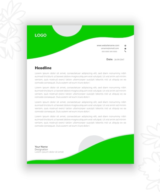 plantilla de diseño de papel de carta digital de la empresa