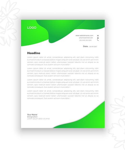 plantilla de diseño de papel de carta digital de la empresa