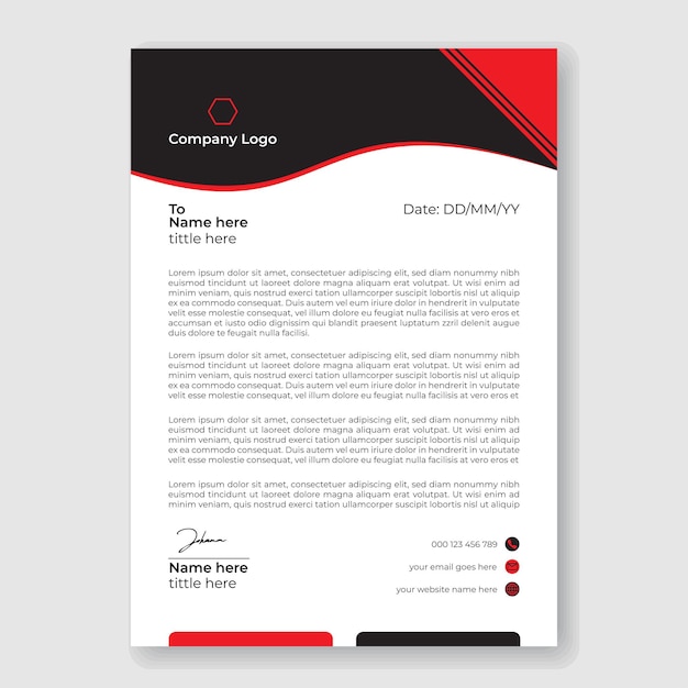 plantilla de diseño de papel de carta de la empresa moderna