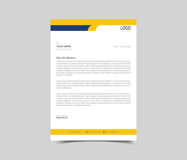 plantilla de diseño de papel de carta de negocios moderno de empresas creativas y profesionales