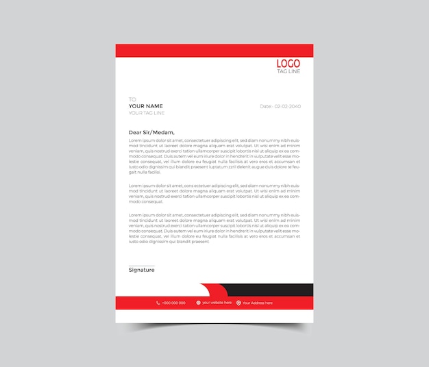 plantilla de diseño de papel de carta de negocios moderno de empresas creativas y profesionales