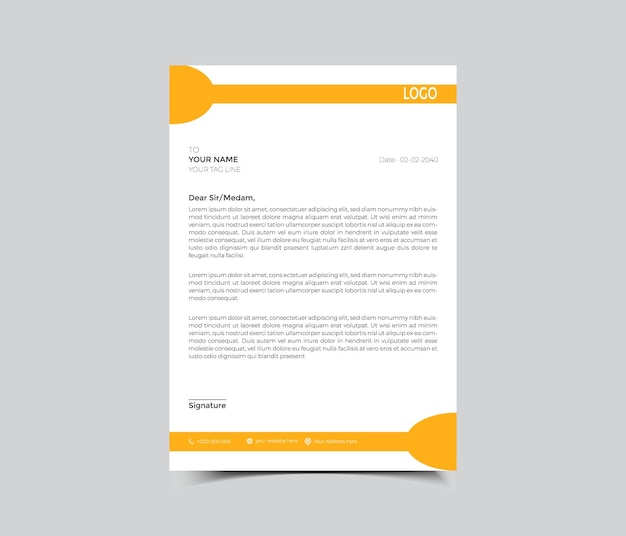 plantilla de diseño de papel de carta de negocios moderno de empresas creativas y profesionales