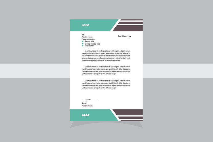 plantilla de diseño de papel de carta profesional