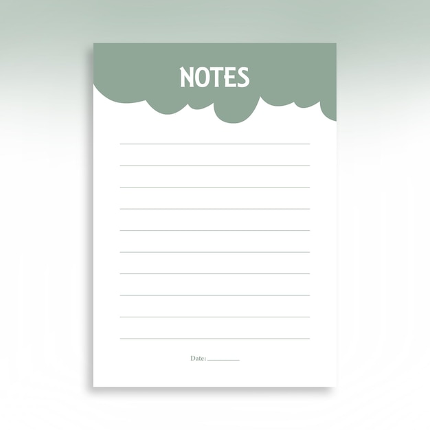 Plantilla de diseño de papel de nota mínima
