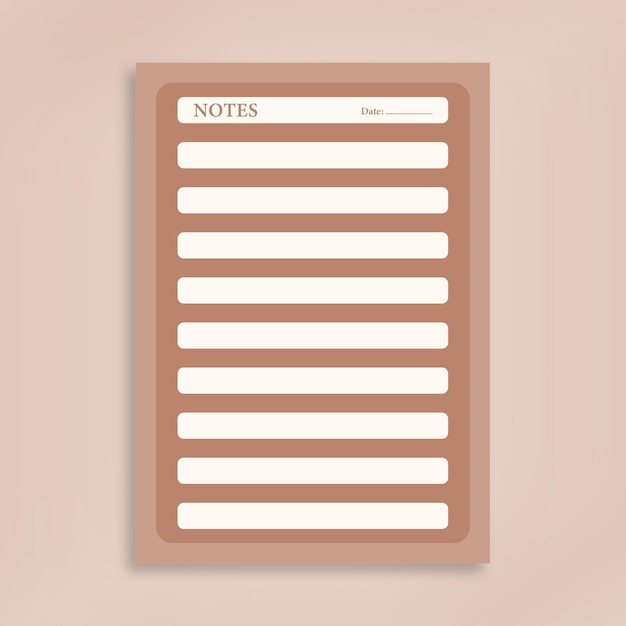 Plantilla de diseño de papel de nota mínima