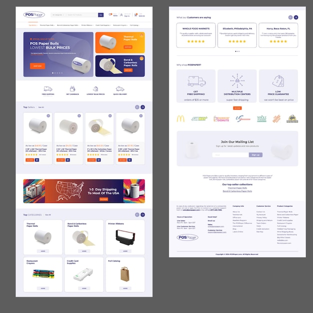 plantilla de diseño en papel del sitio web