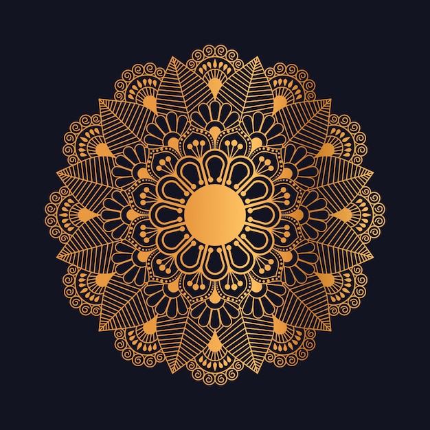 Plantilla de diseño de patrón arabesco dorado