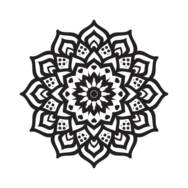 plantilla de diseño de patrón de decoración de mandala étnico